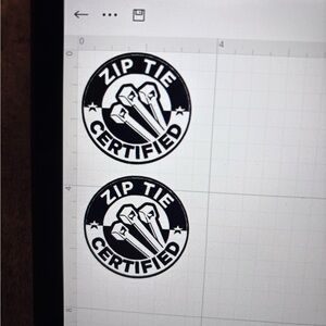 Black and White Zip Tie Certified Stickers